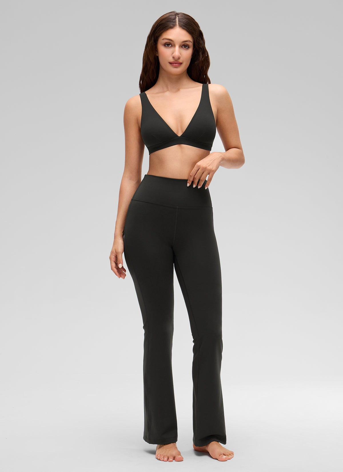Butterluxe Soft Double Lined V Neck Sports Bra