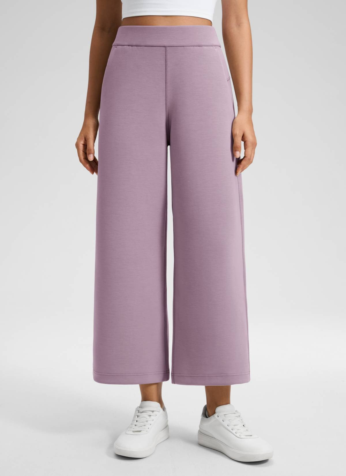 SoftAura Wide Leg Cropped Sweatpant 25"