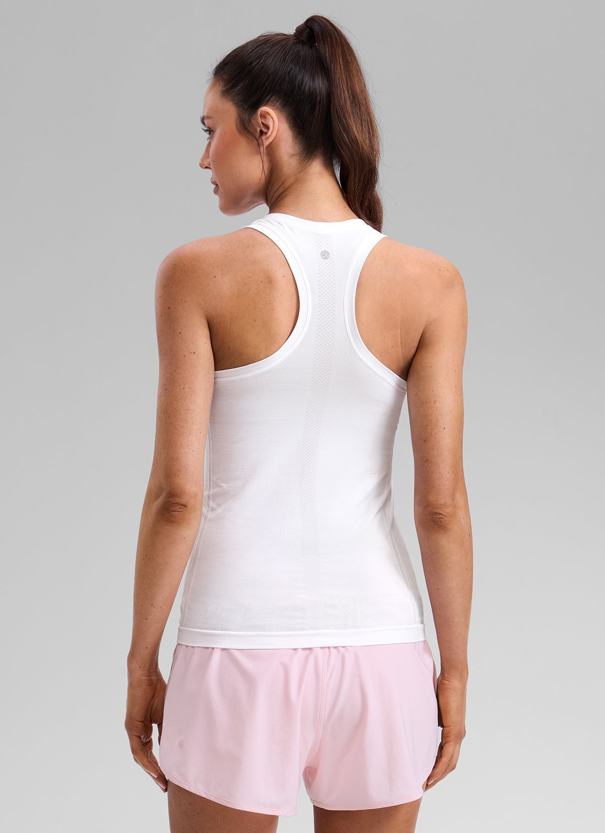 Seamless Racerback High Crewneck Hip Tank