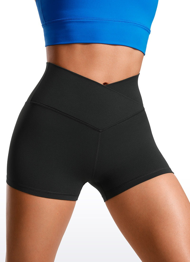 Butterluxe V Cross Waist Shorts 3"