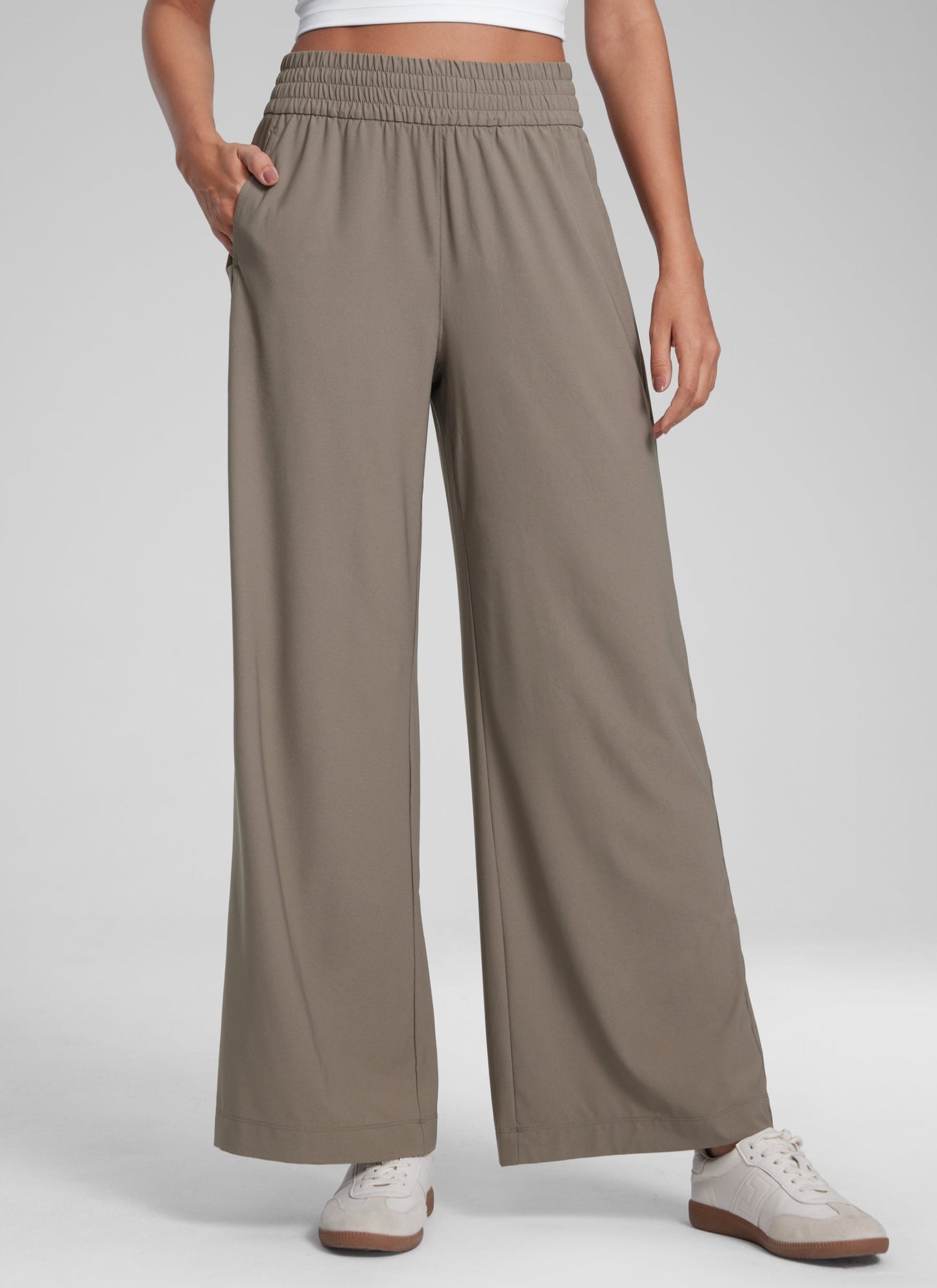 Feathery-Fit Drapey Wide Leg Casual Pant 28"