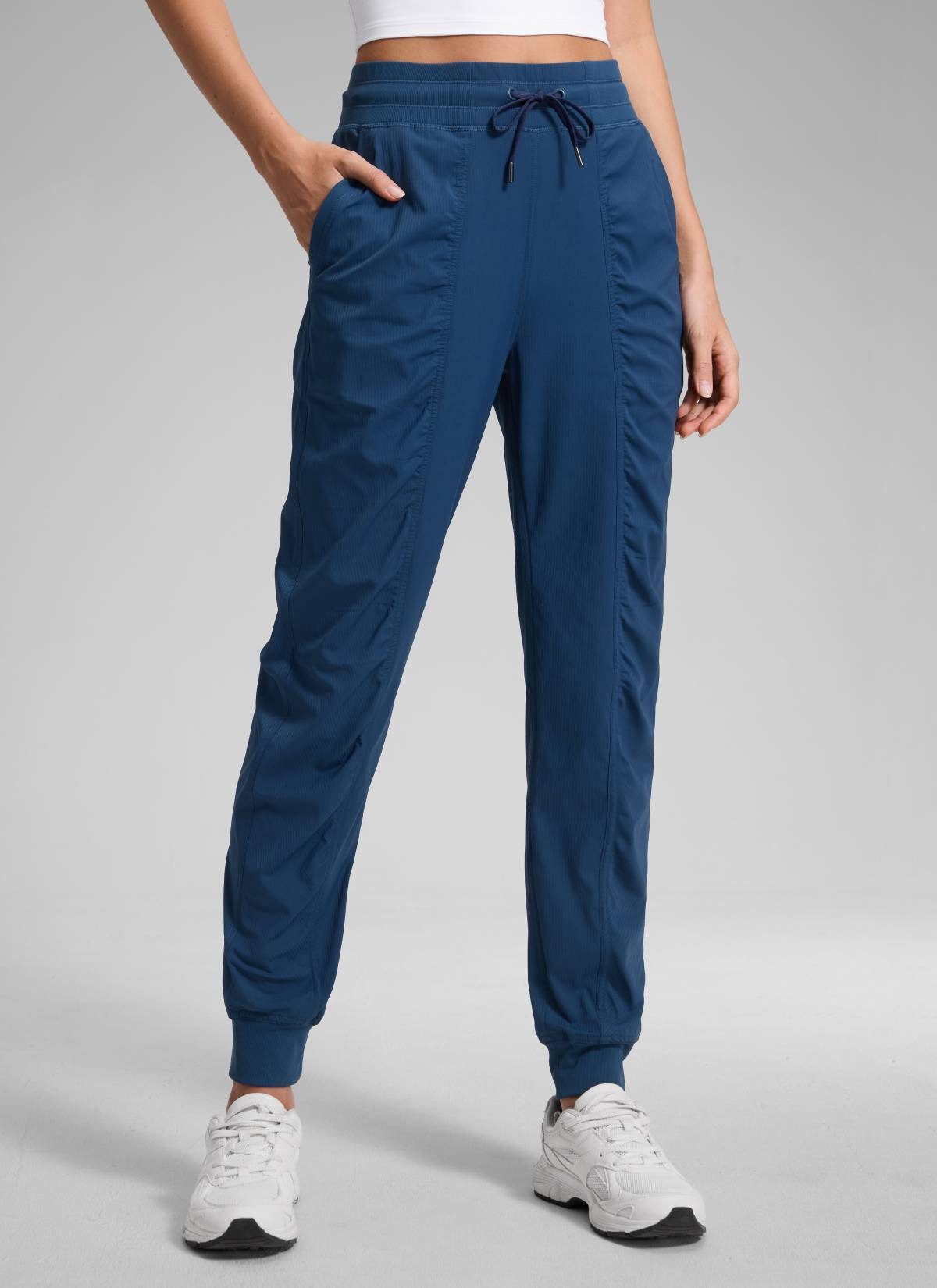 Striped Ruched Pocket Jogger 28''