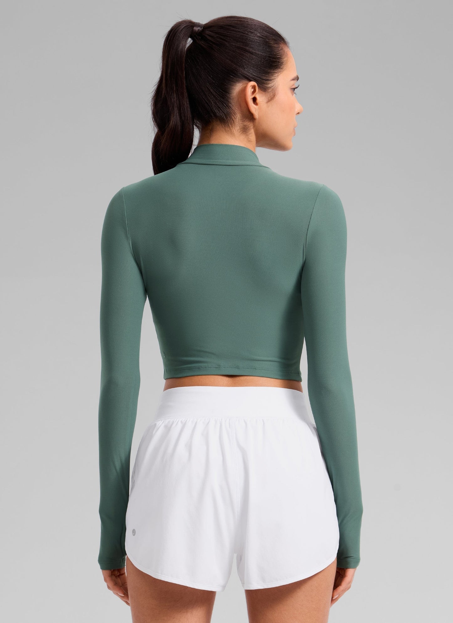 Cloudweight Mock Neck Crop Long Sleeve