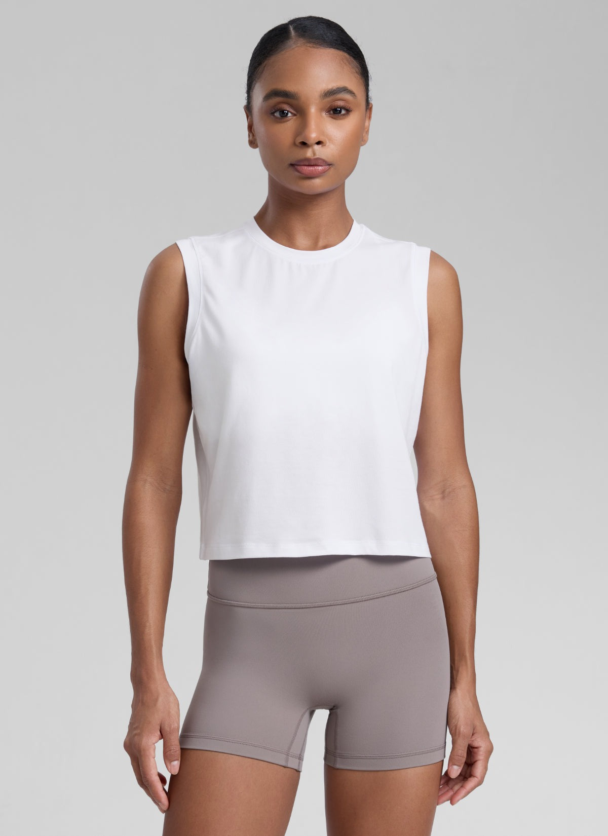 Poly Cotton-Blend Muscle Tank
