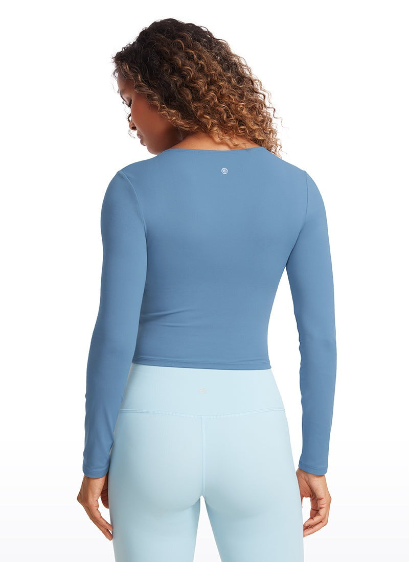 Butterluxe Front Seam Cropped Long Sleeve