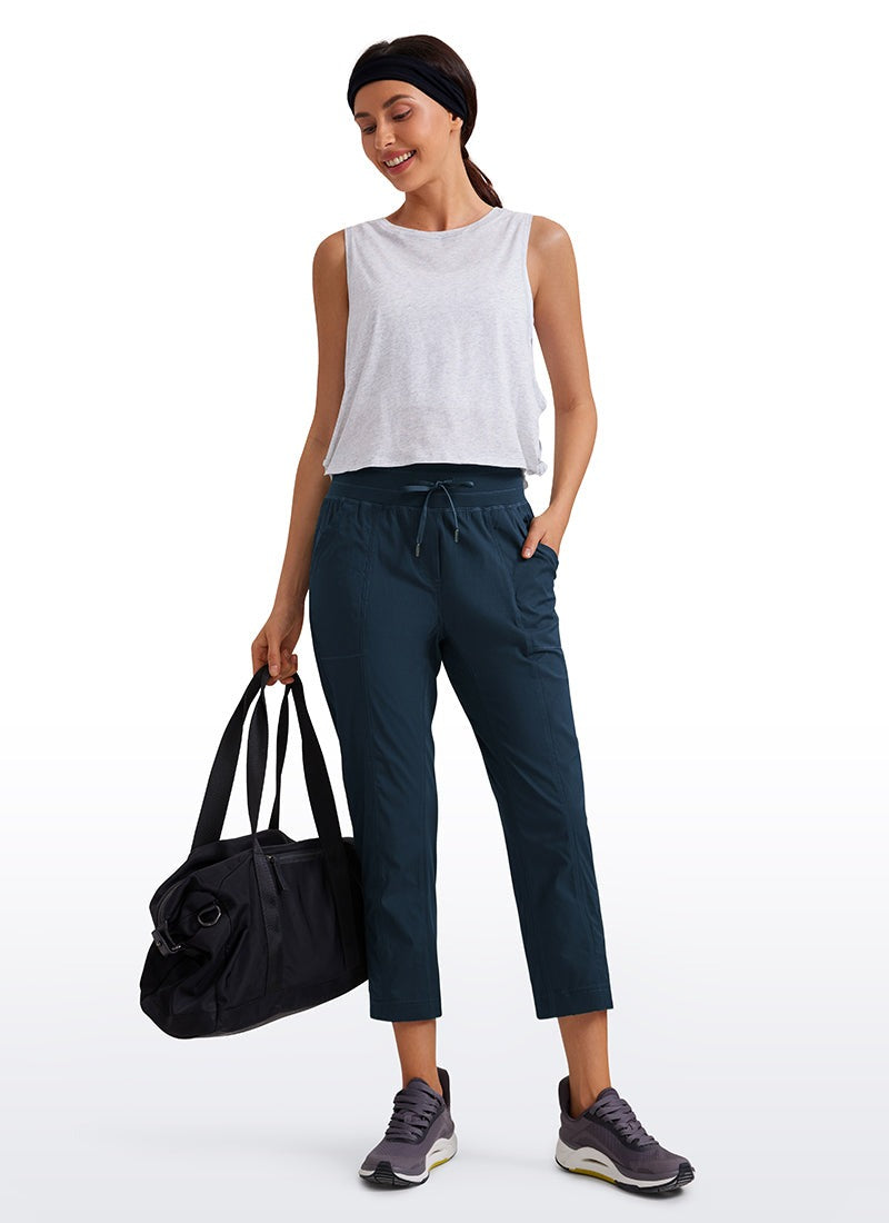 Striped Pants with Pockets 25''- Cinched Leg