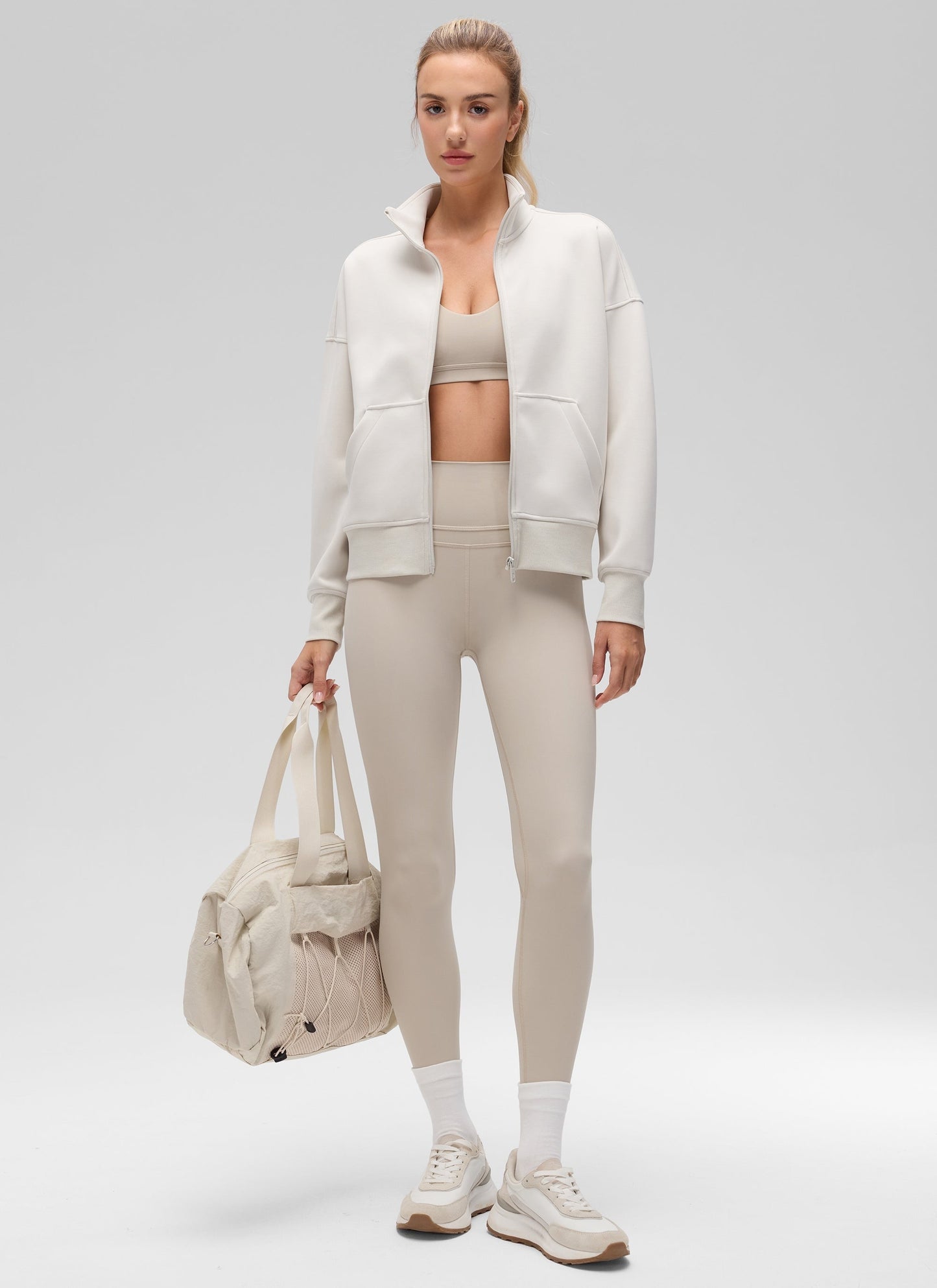 SoftAura High Mock Neck Full Zip Jacket