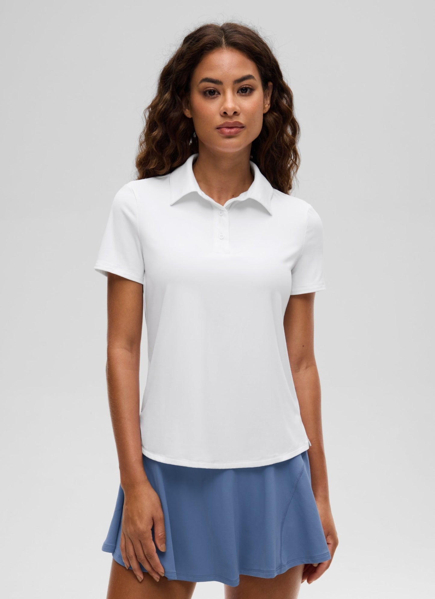 Hip Length Polo Slim Fit Short Sleeve