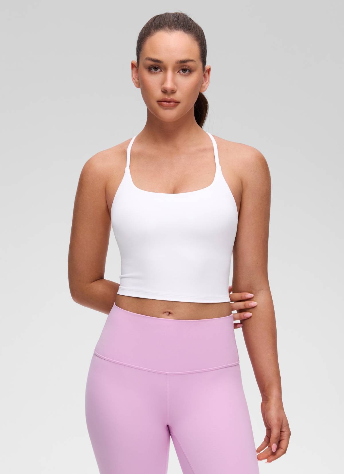 Butterluxe Twist Cross Back Built in Bra Tank