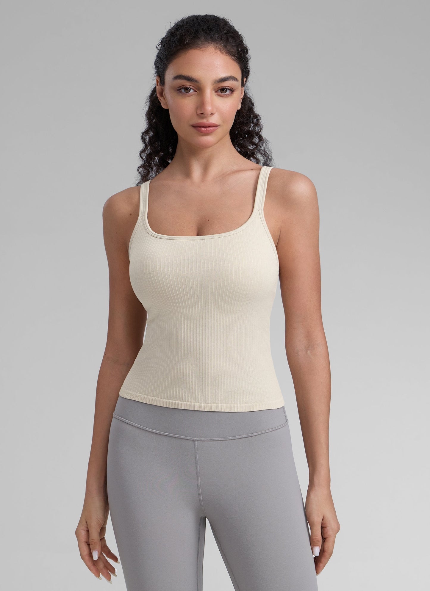 Seamless U Back Built in Bra Tank