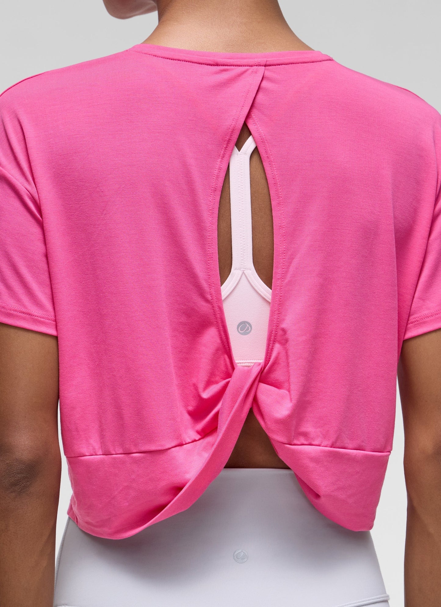 Open Back Cropped Short Sleeve