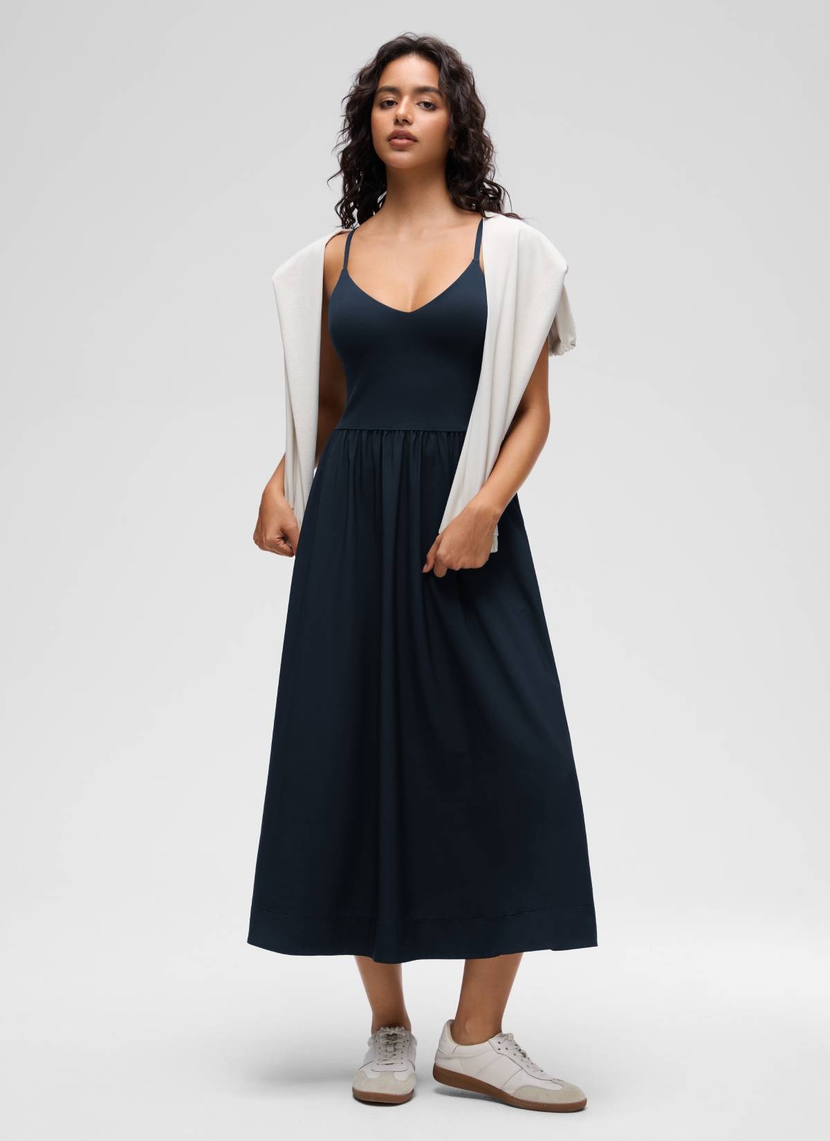 V Neck Flowy Tank Maxi Dress