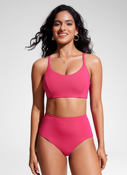 Sunshine Lace Up Strappy Bikini Top