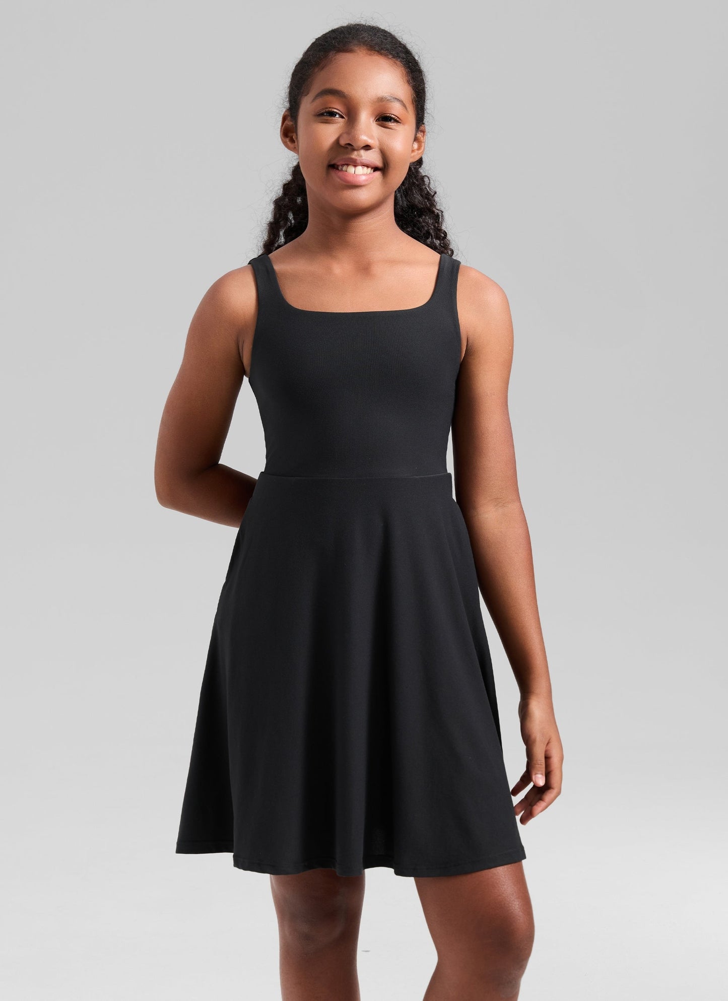 Girls Cloudweight Double Lined Pocket Midi Dress