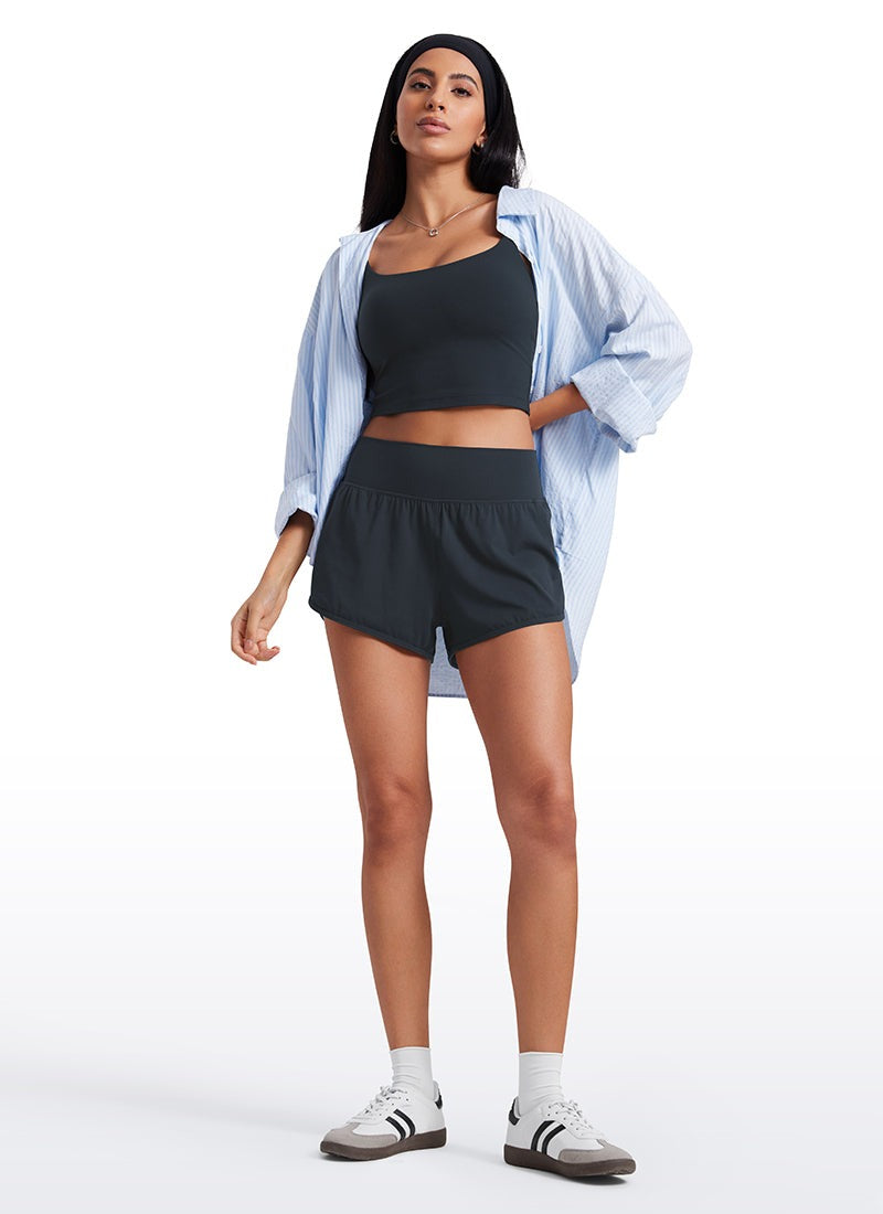 Butterluxe-Light Dolphin High Rise Shorts 2.5"
