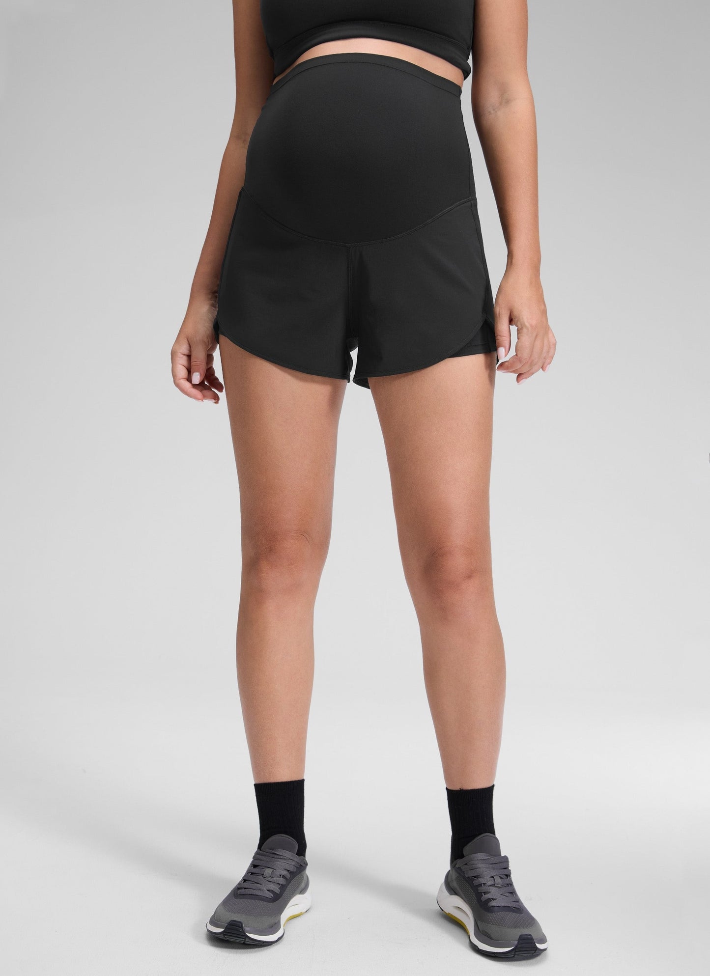 Feathery-Fit Soft 2 in 1 Maternity Shorts 3''