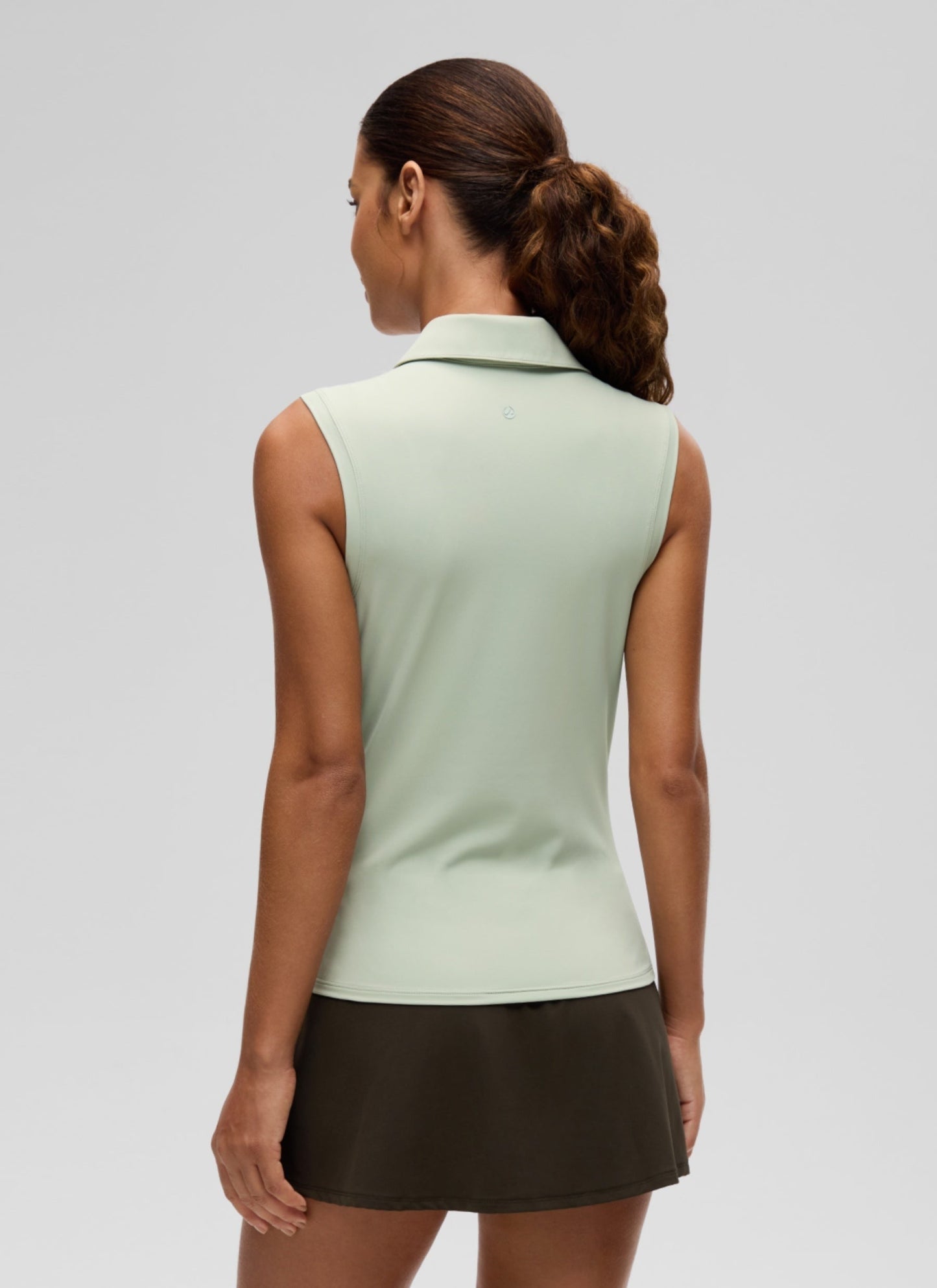 Hip Length Slim Fit Sleeveless Polo