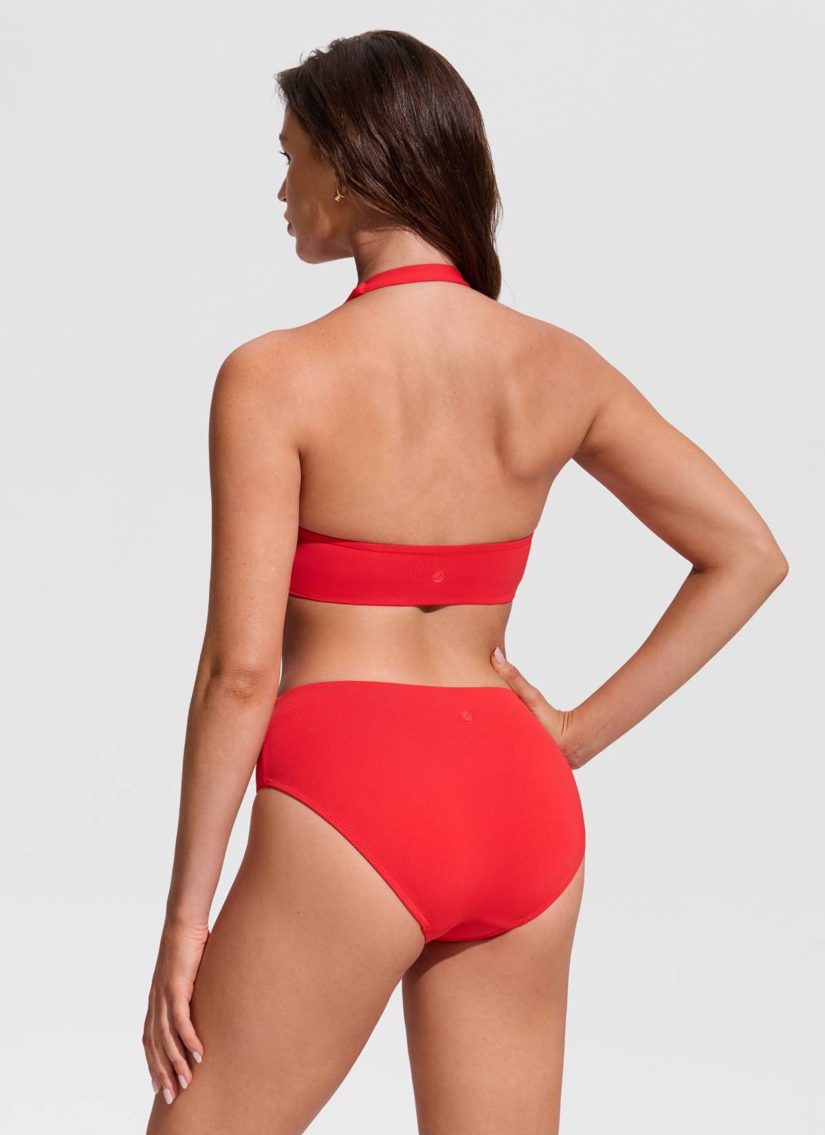 Ruched Front Halter Bikini Top