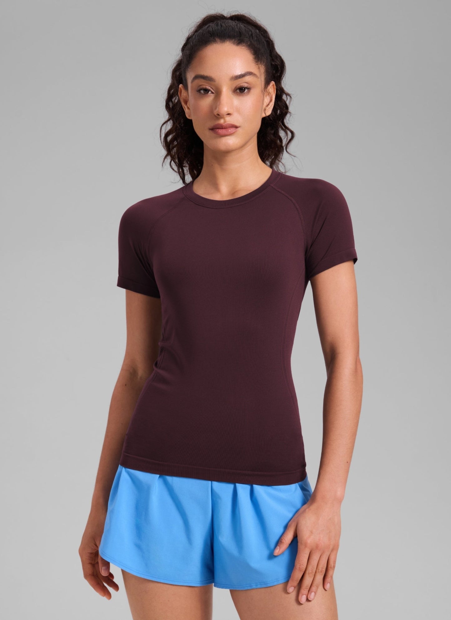 Seamless Hip Length Short Sleeve