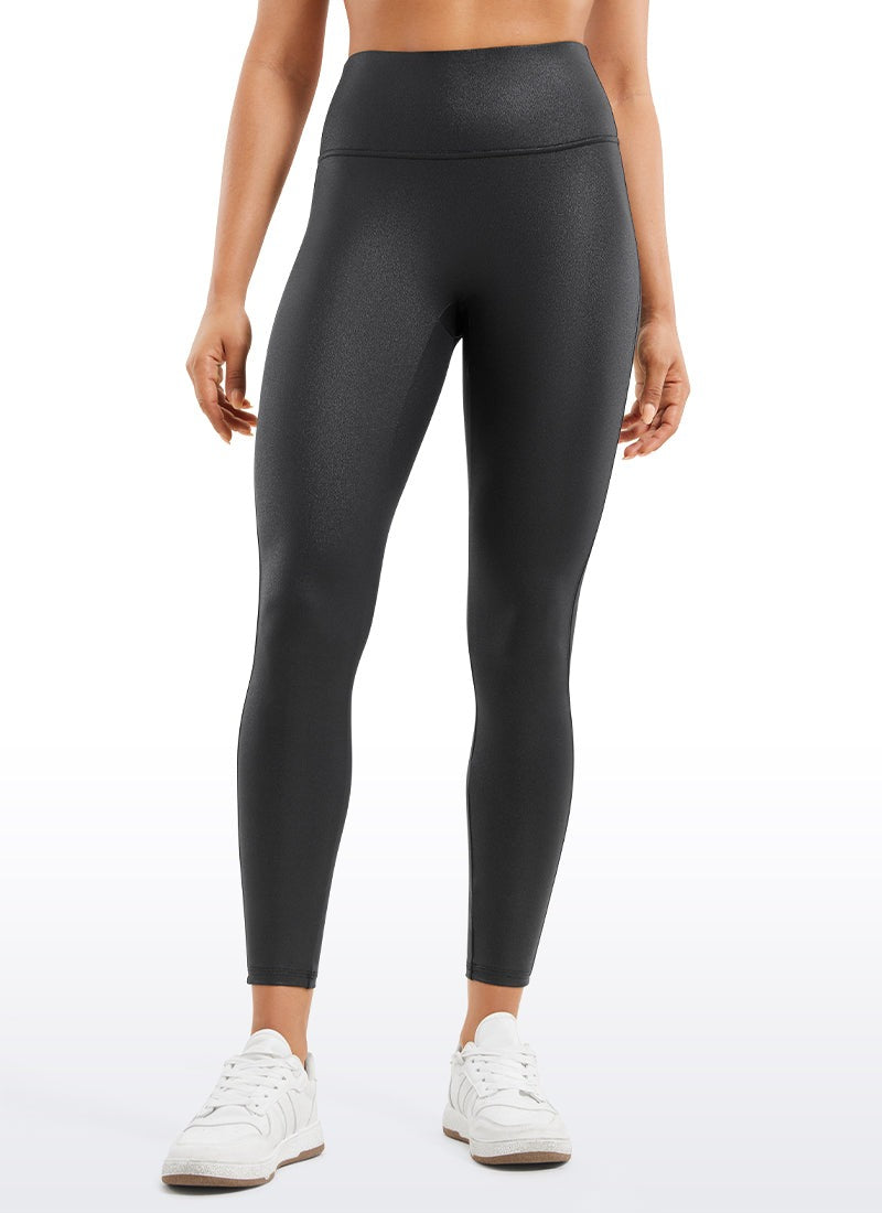Faux Leather No Front Seam Legging 25''