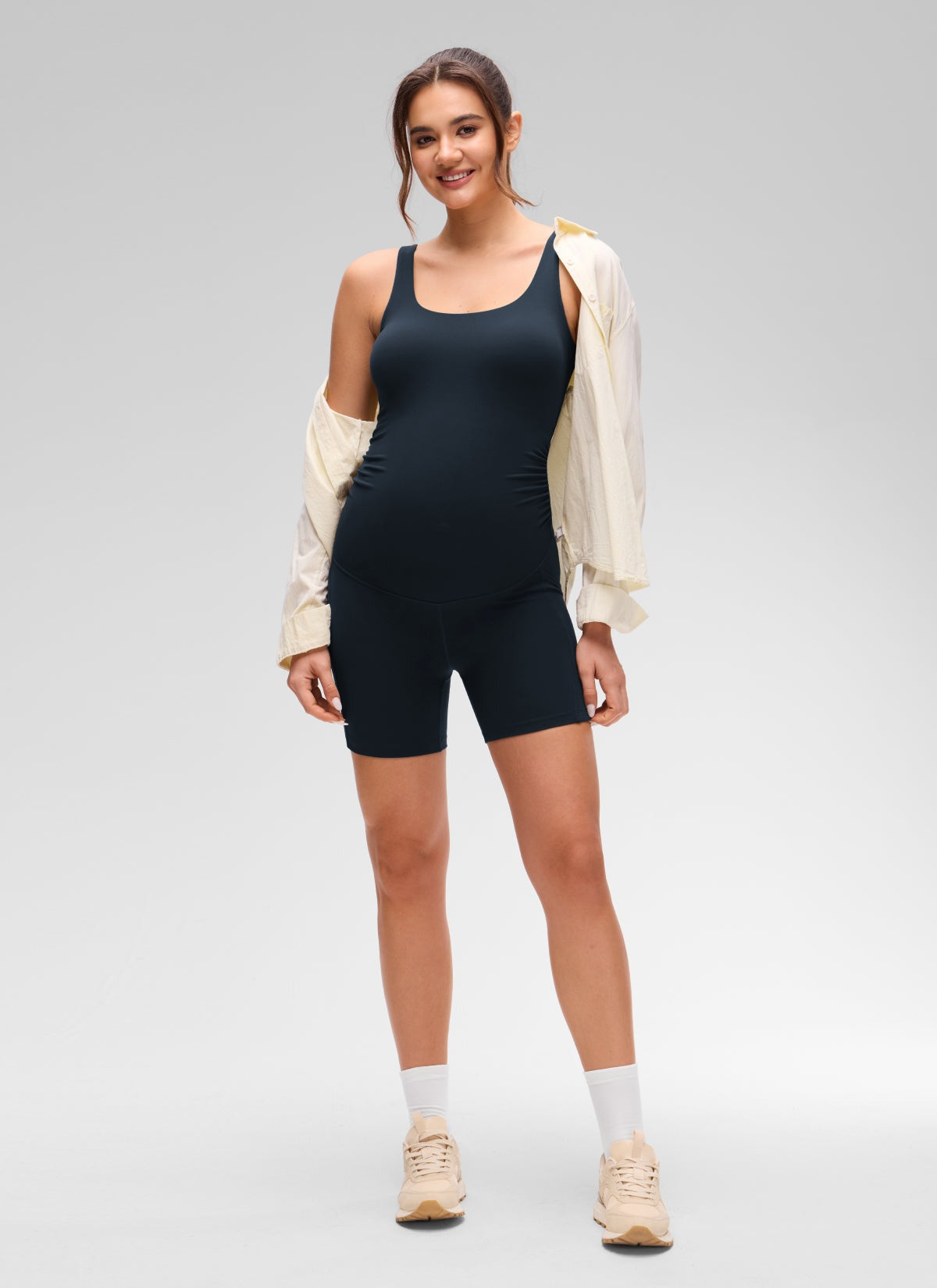Butterluxe Maternity U Neck Pocket Romper 5''