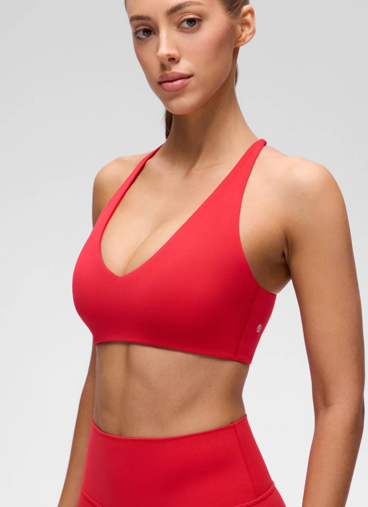 Butterluxe V Neck Twist Cross Back Sports Bra