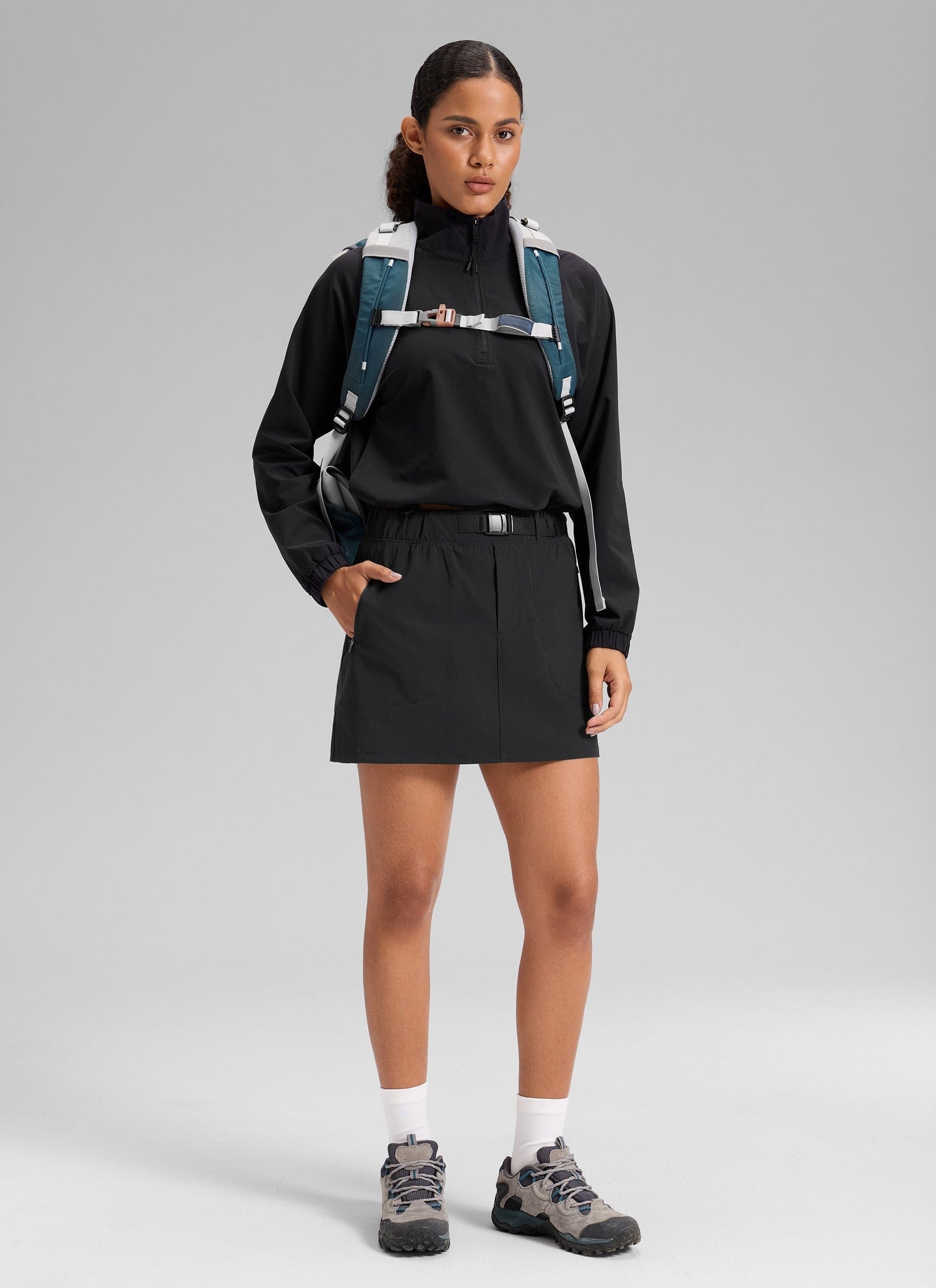 Stretch High Rise Mini Hiking Skirt 14.5’’