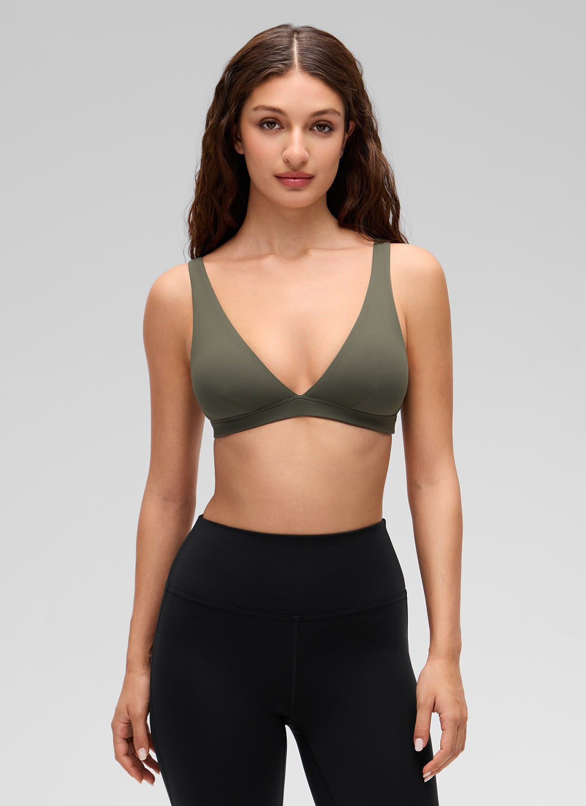 Butterluxe Soft Double Lined V Neck Sports Bra