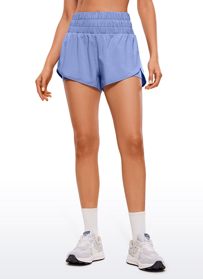 Feathery-Fit Soft 2 in 1 High Rise Shorts 3''