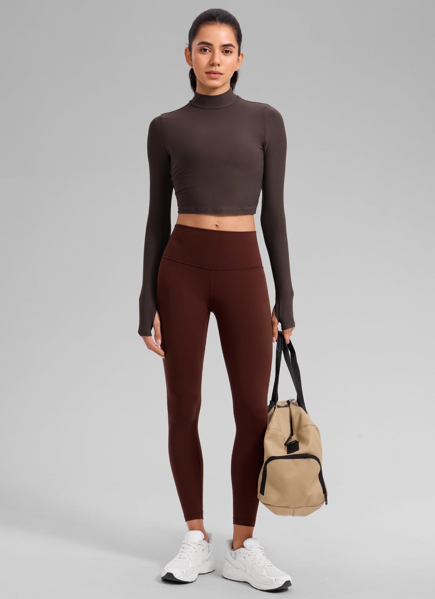 Cloudweight Mock Neck Crop Long Sleeve