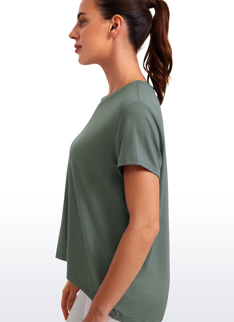 Flowy Yoga Crew Neck Short Sleeve
