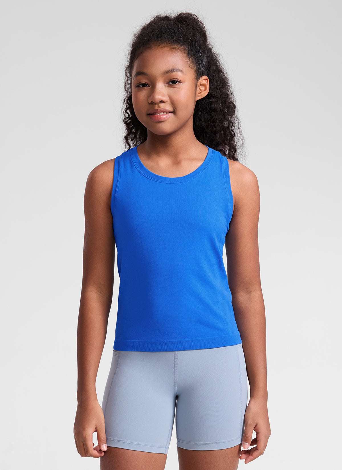 Girls Seamless Waist Length Tank