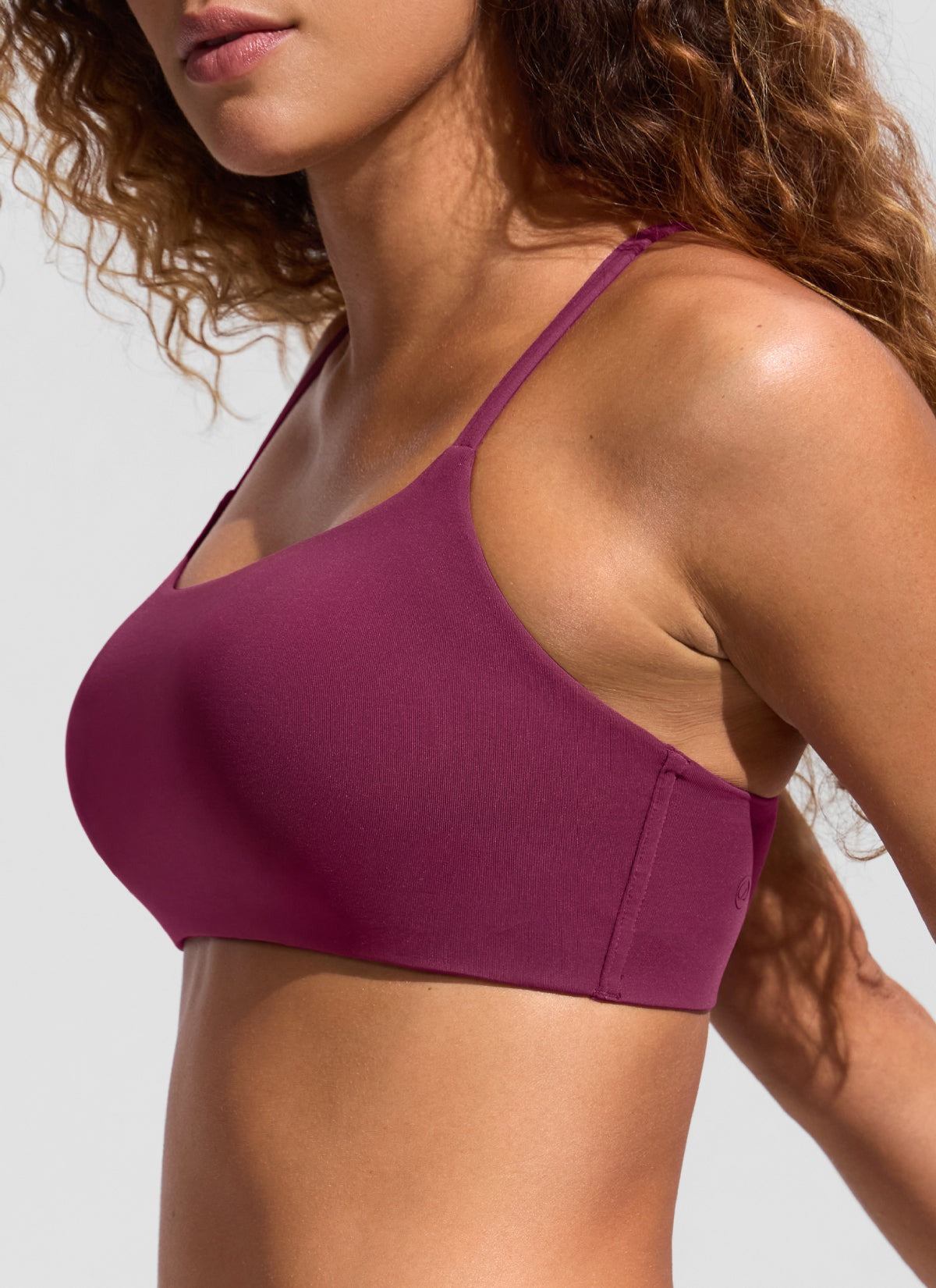 Scoop Neck Adjustable Strap D-DD Bikini Top