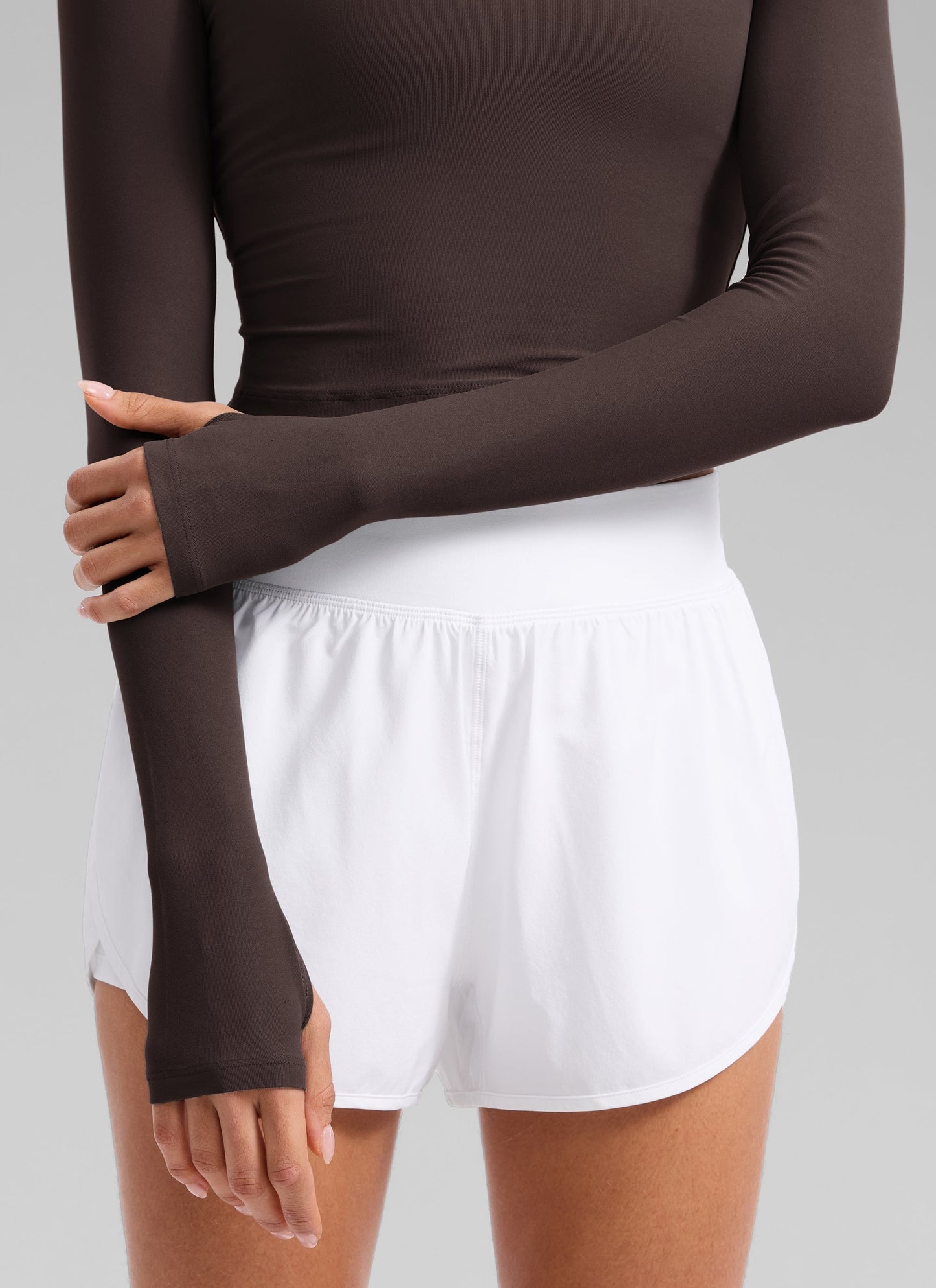 Cloudweight Mock Neck Crop Long Sleeve
