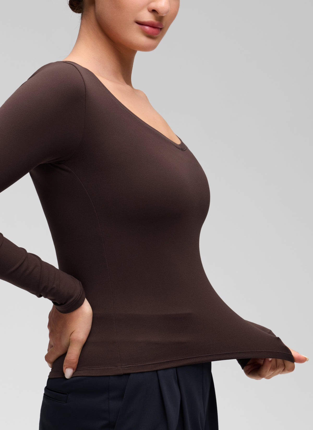 Softembrace V Neck Long Sleeve