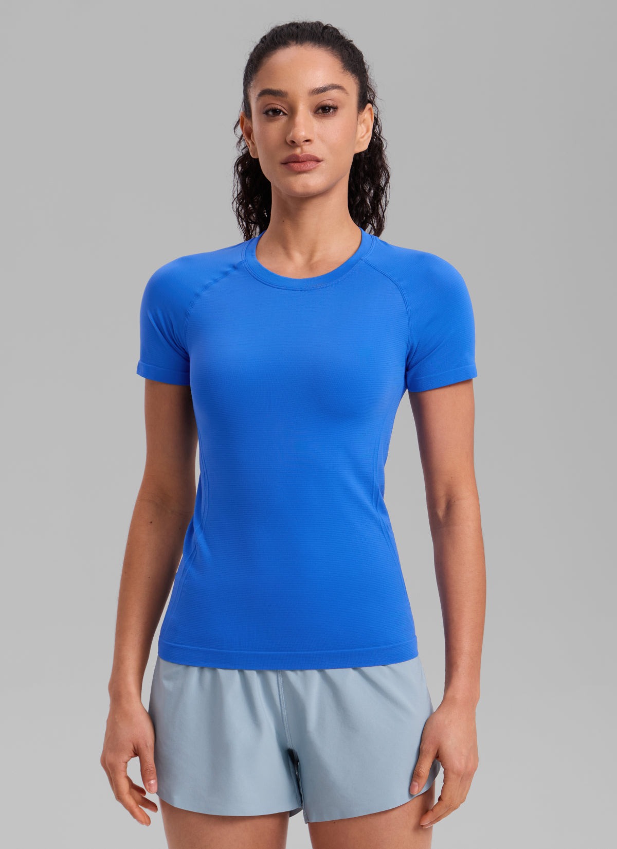 Seamless Hip Length Short Sleeve