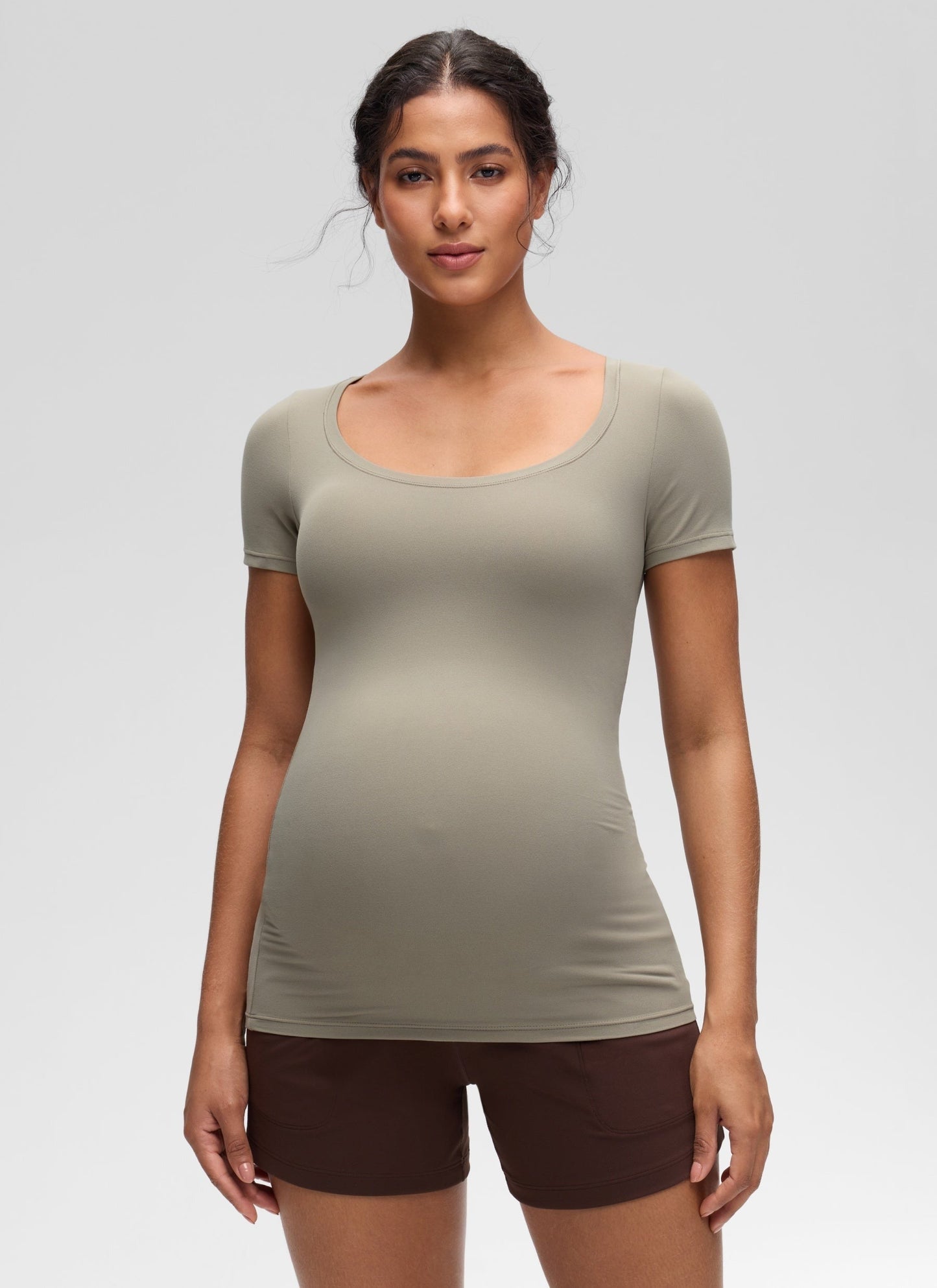 Softembrace Maternity U Neck Short Sleeve