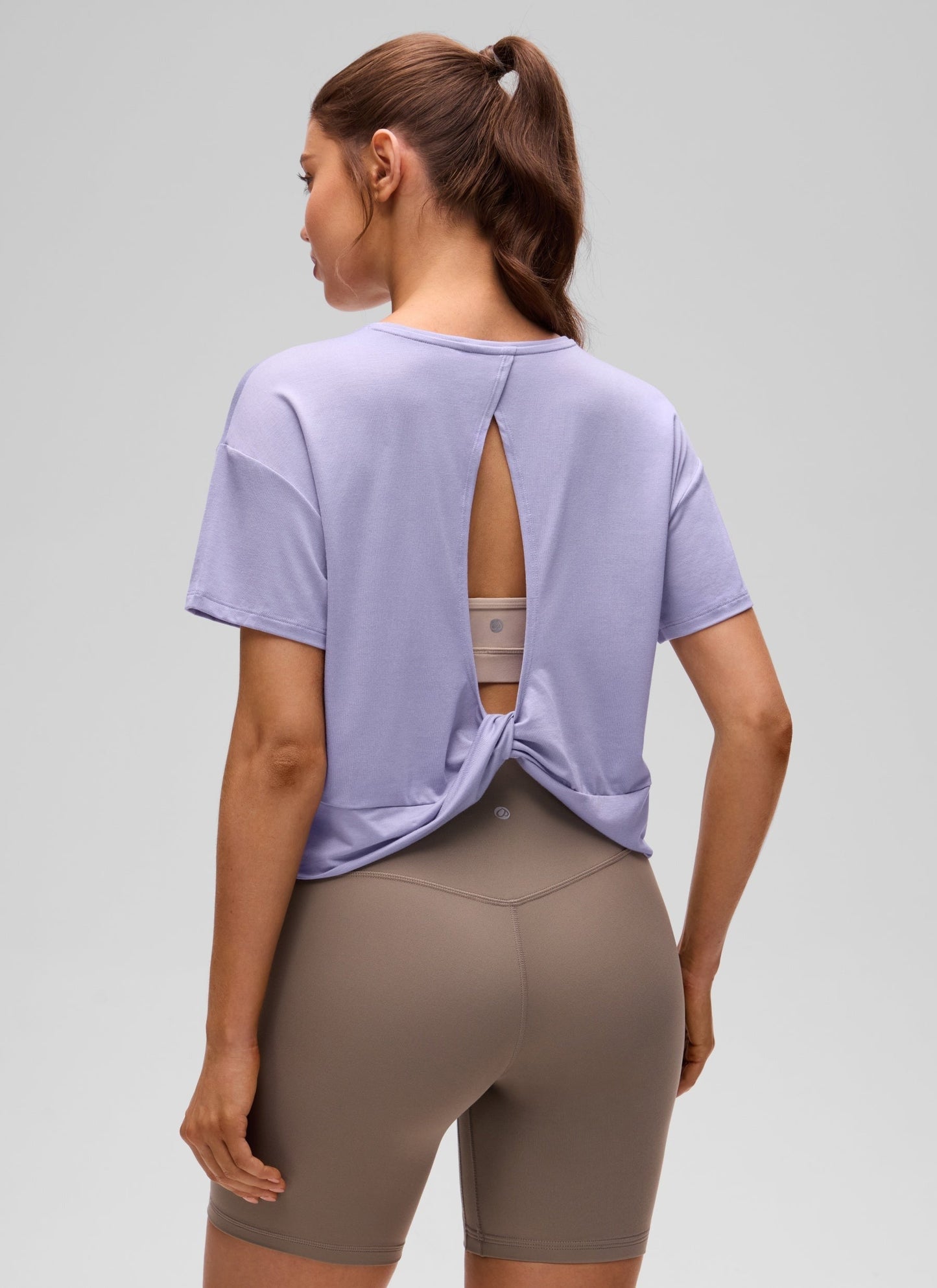 Open Back Cropped Short Sleeve