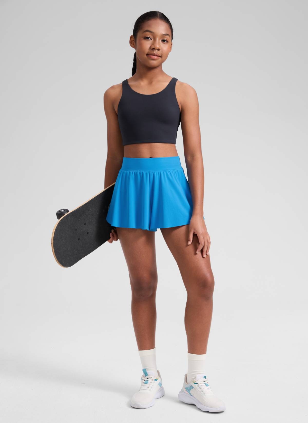 Girls High Rise 2 in 1 Flowy Sport Shorts 2.5''
