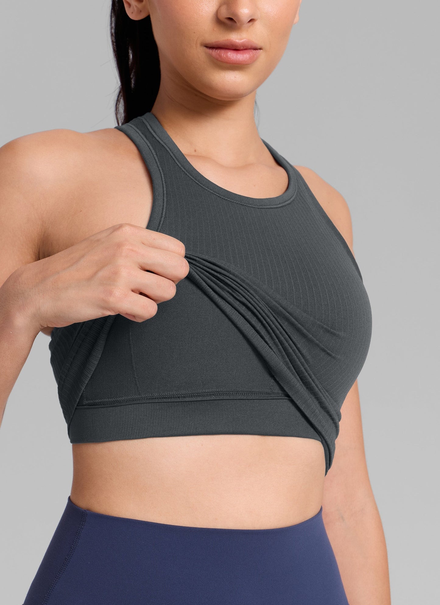 Seamless Ribbed Racerback Crop Tank
