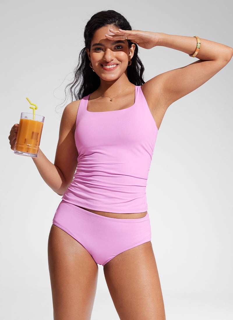 Sunshine Square Neck Tankini Top