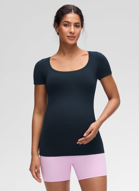 Softembrace Maternity U Neck Short Sleeve
