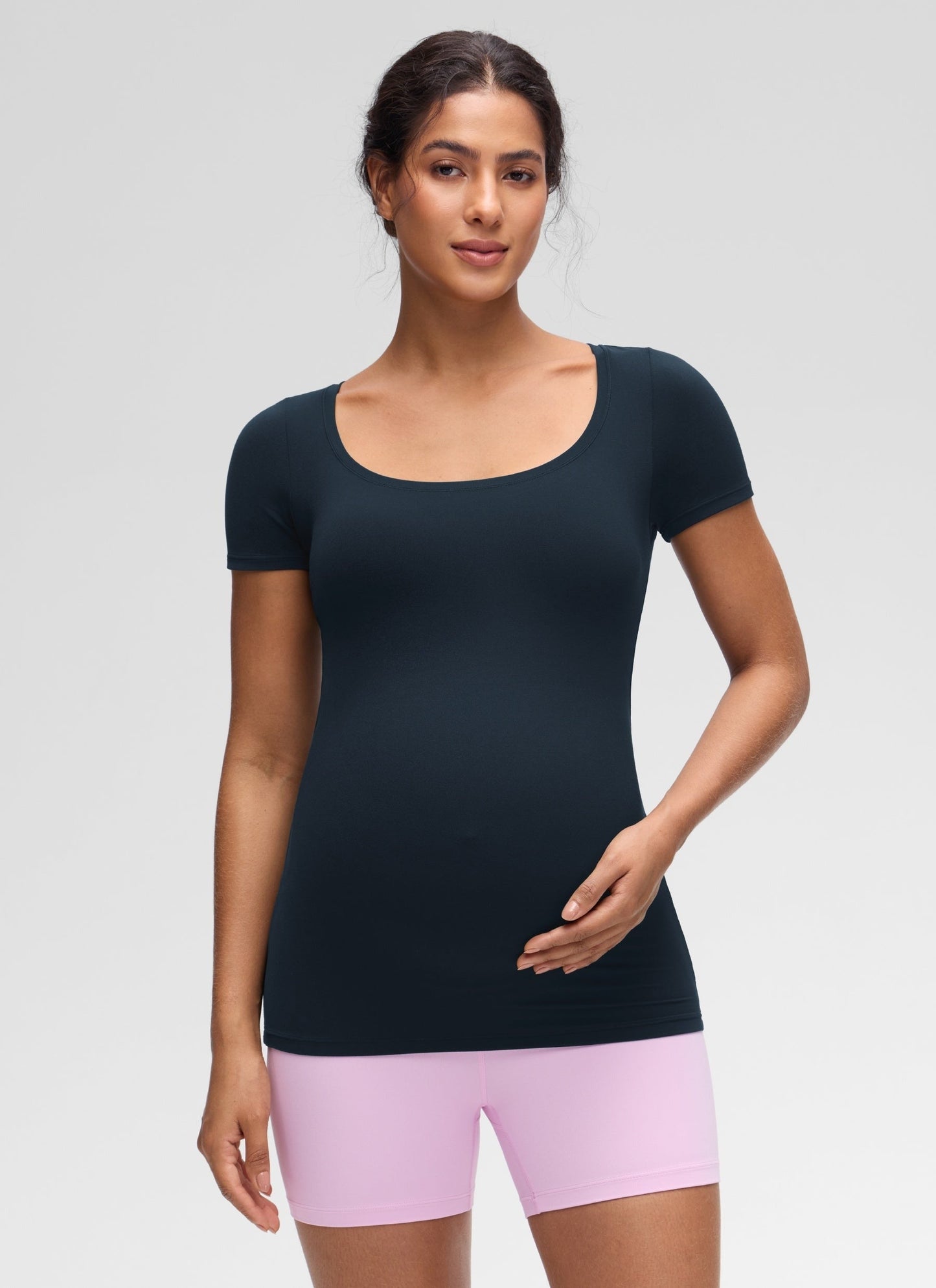 Softembrace Maternity U Neck Short Sleeve