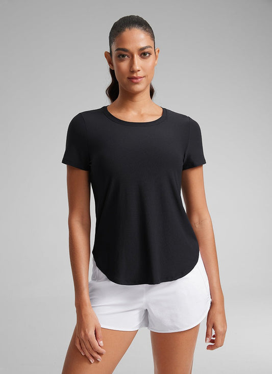 Cloudweight Crewneck Side Slit Short Sleeve