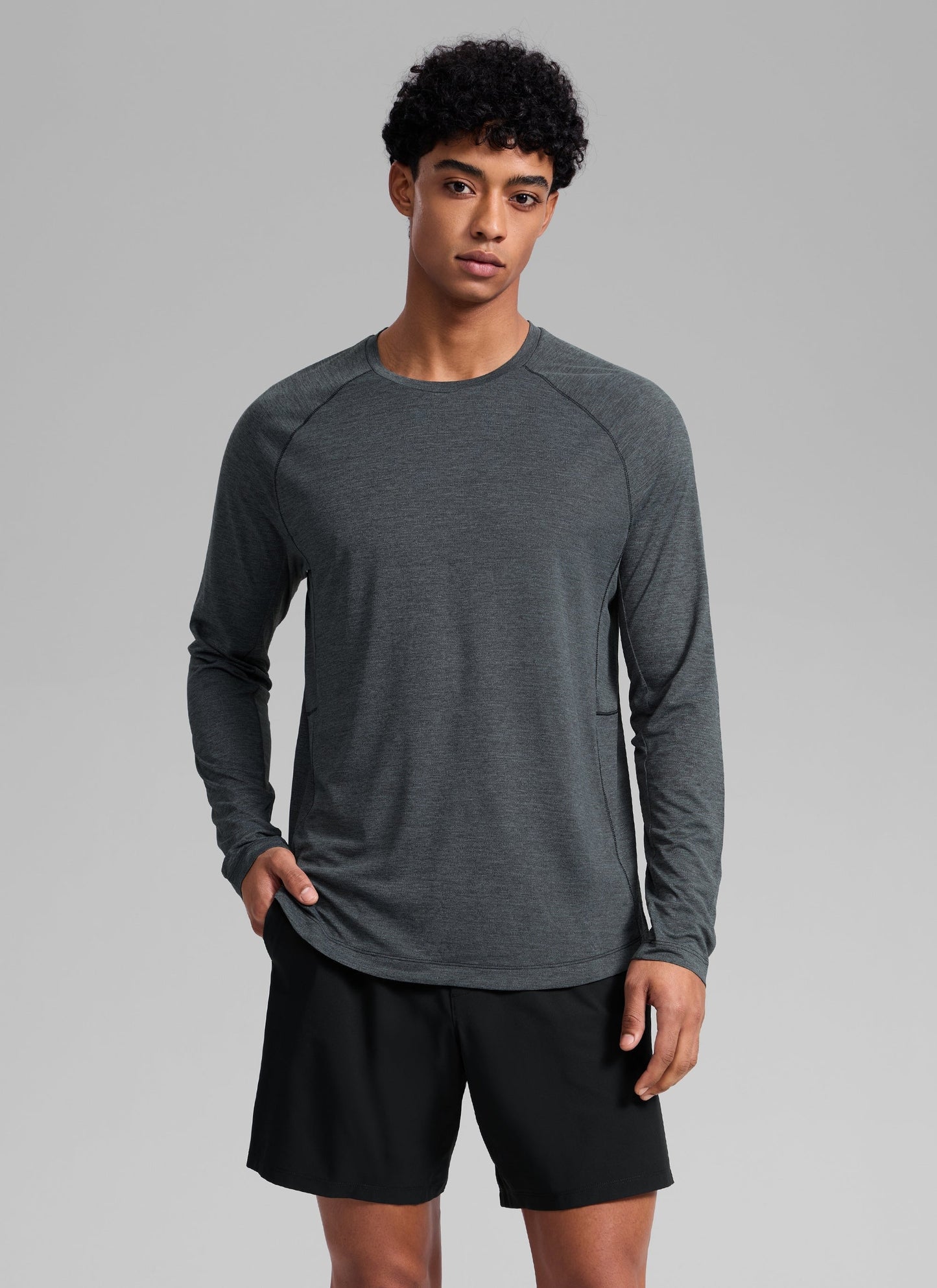 Lightweight Rounded Scallop Bottom Long Sleeves