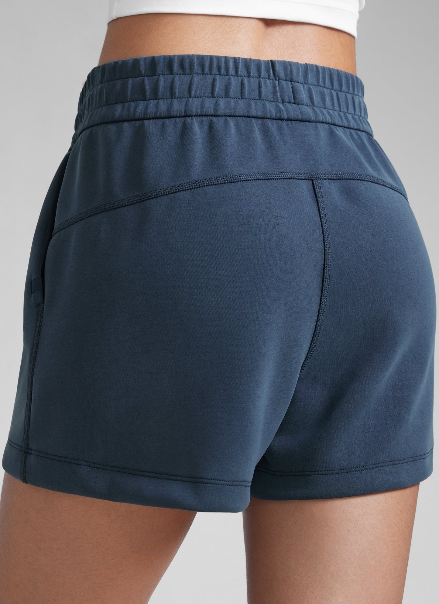 SoftAura Drawstring Pocket Sweat Shorts 4”