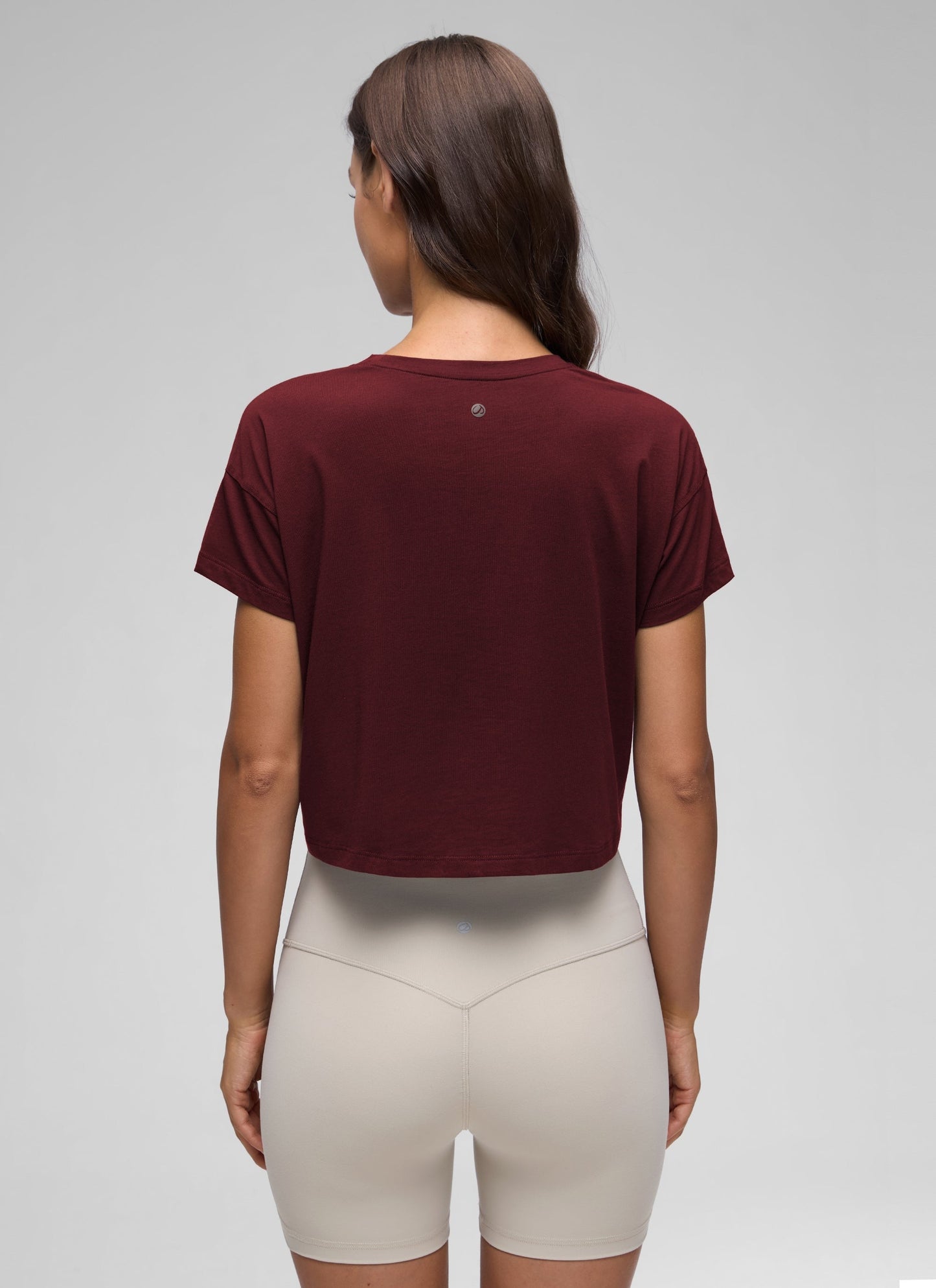 Pima Cotton Crew Neck Cropped Short Sleeve