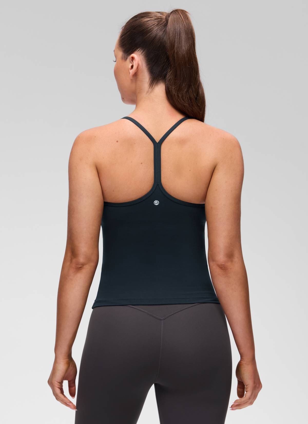 Butterluxe Waist Length Y Back Built in Bra Tank