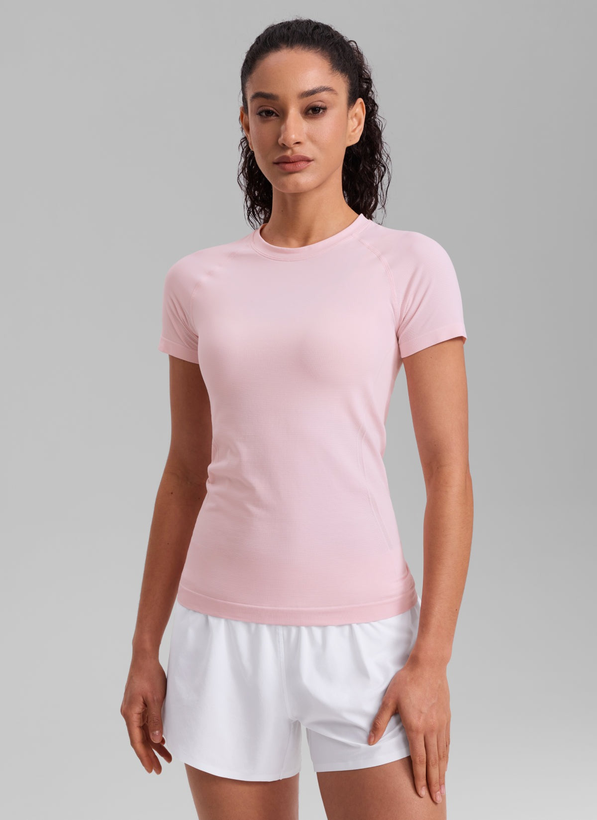 Seamless Hip Length Short Sleeve