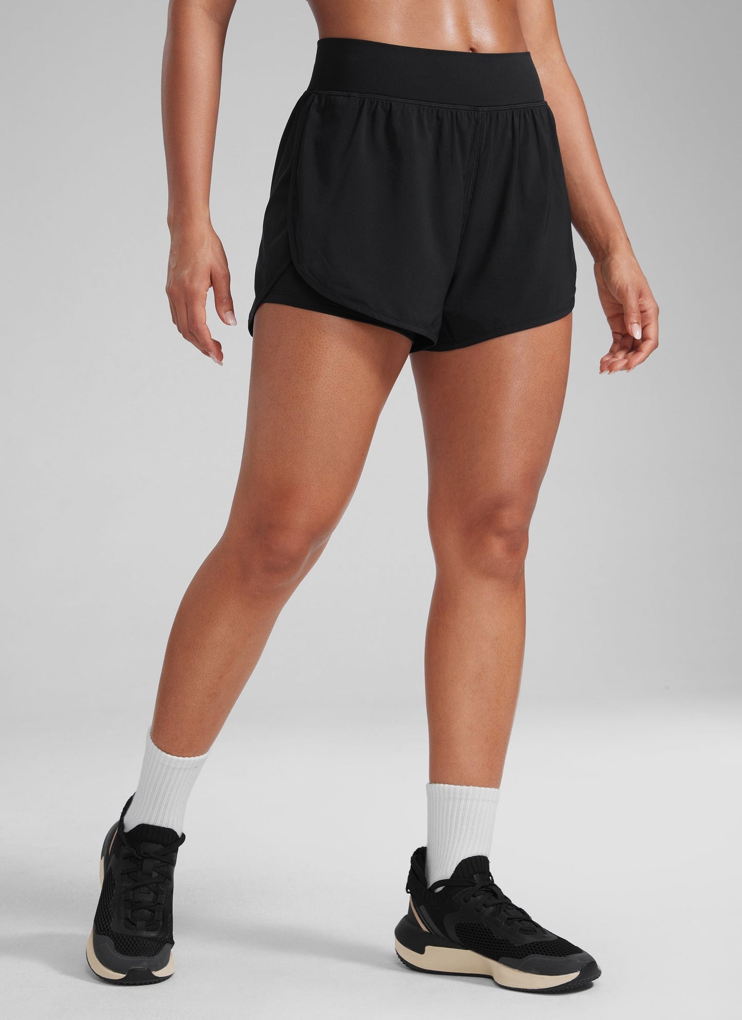 Feathery-Fit Soft 2 in 1 High Rise Shorts 3"